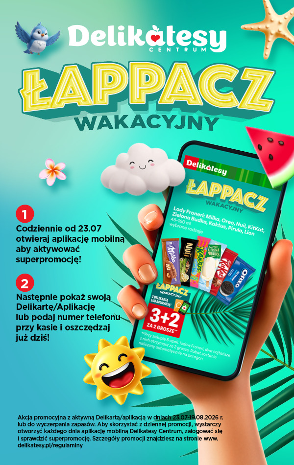 Delikatesy Centrum - ŁAPPACZ Wakacyjny